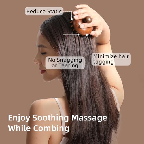 Wooden Scalp Massager for Hair Growth｜Full Body Massage Tool｜Scalp Brush｜Gua Sha｜Portable Massage Tool
