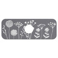 Faucet Fast Absorbent Pad - White Flowers And Grass Silhouettes Drying Pad, Suitable For Kitchen, Bathroom, Island And Other Scenes - color: White flowers and grass silhouettes