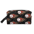 Kids Travel Toiletry Bag for Boys Girls - Waterproof Makeup Pouch Hanging Cosmetic Wash Bags Dopp Kit Shaving Bag for Toiletries Accessories(Fire Baseball) - color: Fire Baseball