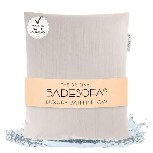 BADESOFA® Luxury Bath Pillow S in Ivory Pearl, Thick & Quick-Drying | Premium Bath Pillows For Tub, Spa Cushion for Comfortable Head and Neck Support, Luxury Bath Gift - color: Ivory Pearl, size: Small (Single Pillow)