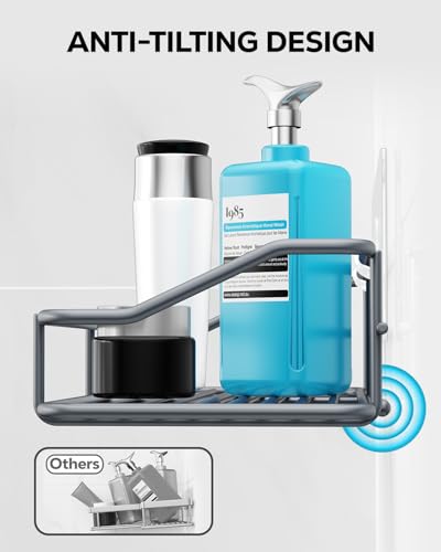 Nieifi Shower Caddy Shelf with Hooks Storage Rack Organizer Adhesive Stainless Steel Without Drilling for Bathroom, Lavatory, Washroom, Restroom, Shower, Toilet, Kitchen - 2 Pack (Gray) - color: Grey, size: 2 Pack