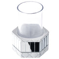 Creative Scents Quilted Mirror Tumbler Cup - Glass Bathroom Toothbrush Holder Cup – Decorative Mug for Rinsing - Best Tumblers for Mouthwash/Rinsing, Elegant Bathroom Decor - style: Tumbler