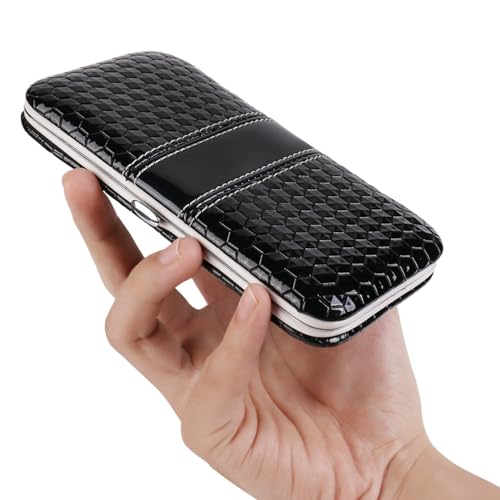 Nail Clippers Set Men Personal Care Tools Accessories Professional Manicure Pedicure Kit with Travel Case Nail Grooming Kit Gifts for Men Women Father Mother - color: Black-18pcs