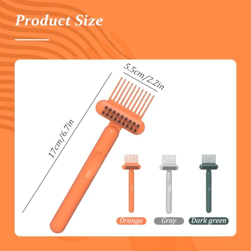 2 In 1 Hair Brush Cleaning Tool, 2025 New Comb Cleaning Brush, Portable Brush Cleaner for Travel, Hairbrush Cleaning Tool for Hair Salons (Orange) - color: Orange