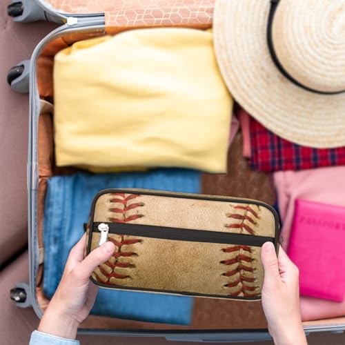 Kids Travel Toiletry Bag - Waterproof Hanging Cosmetic Bag for Boys Men - Large Shaving Bags for Toiletries Accessories Bathroom Stuff, Retro Baseball - color: Retro Baseball