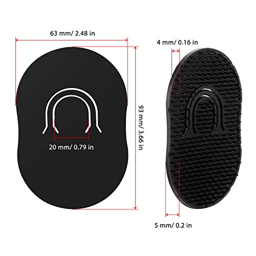 Boao 6 Packs Soft Portable Pocket Palm Combs, Shampoo Comb, Massager Hair Brush, Scalp Massager Brush(Black)