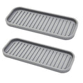 Mofason Silicone Soap Tray - Kitchen Soap Tray Sponge Tray 2 Pack Mist | Bathroom kitchen finishing tray, travel soap holder, soap and sponge sink organizer; for bar soap holder, dish sponge holder - color: Mist