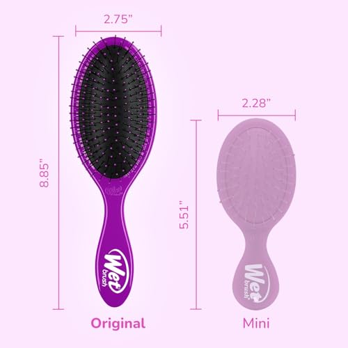 Wet Brush Original Detangling Hair Brush, Purple, Ultra-Soft IntelliFlex Bristles, Detangler Hairbrush Glides Through Tangles With Ease For All Hair Types, For Women, Men, Wet & Dry Hair - color: Purple, size: 1 Count (Pack of 1)