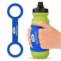 BibBoards Hydro Loop Silicone Water Bottle Band – Hands-Free Carry Strap for Running, Gym & Training | Flexible Water Bottle Holder & Grip Band Fits Most Bottles for Travel & Outdoor Activities - color: Blue
