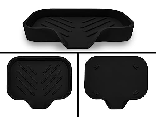 2 PCS Premium Black Self-Draining Soap Bar Holder - Elegant Soap Dish for Shower & Bathroom Use - Versatile Soap Dishes for Bar Soap - Durable Soap Holder & Bathroom Soap Dish Solution - color: Black, size: S(4.7X3.5) 2 PCS