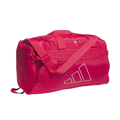 adidas Defender 5 Duffel Bag for Sports, Gym and Travel, Power Pink/White, OSFA - color: Power Pink/White, style: Small (42l)