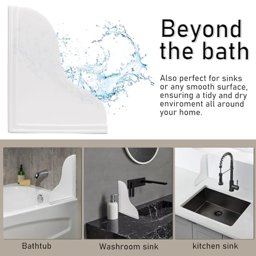Spidfee Shower Splash Guard Kit, Large Splash Guards for Bathtub Waterproof Self-Adhesive Shower Corner Guards to Keep Water in Shower or Bath, Pack of 2 (9.1 x 7.1 inches) - size: 9.1 x 7.1 inches