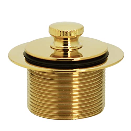 Westbrass D3324-01 1-1/2" NPSM Pull & Drain Bathtub Plug, Coarse Thread, Polished Brass - color: Pvd Polished Brass