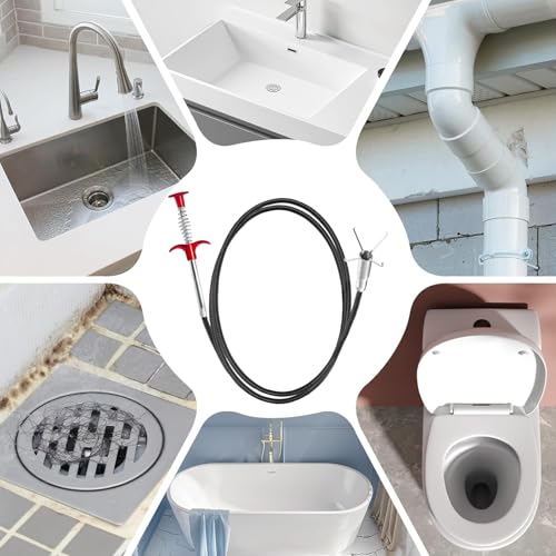 Drain Snake,33 inch Flexible Grabber Claw Pick Up Reacher Tool,Drain Clog Remover - Gutter Cleaning Tools for Home Sink, Bathroom Tub,Drain, Toilet, Tight Spaces - style: 33"