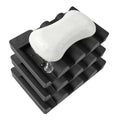 Silicone Soap Dish,Self Draining Soap Holder Perfect for Shower,Bathroom Sink,Kitchen Sink & Travel,Non-Slip Bar Soap Holder Extend Soap Life,Keep Soap Bars Dry & Easy Cleaning Black-3Pcs - color: Black-3pcs