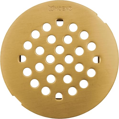 Moen Snap-in Shower Drain Cover for Use with 3-inch Shower Drain, Brushed Gold, 101663BG, (Pack of 12) - size: Pack of 12
