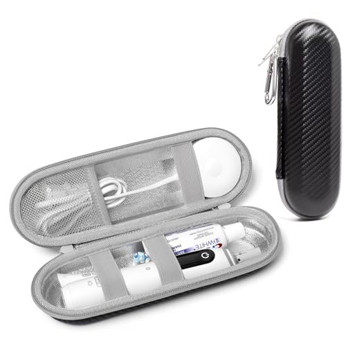 Nincha Hard Shell Electric Toothbrush Case - for Oral-B iO/Pro/Smart Series, Philips Sonicare Electric Toothbrush, Bigger Size Travel Case Fits all Powered Toothbrushes and Accessories Black - color: Black