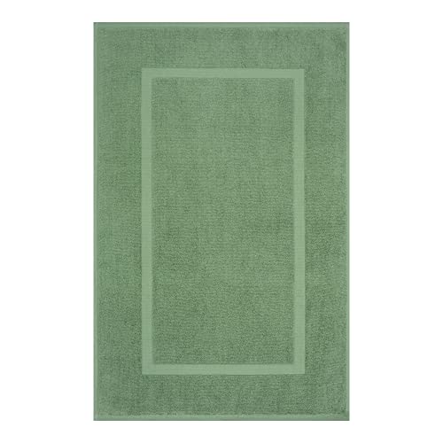 Cotton Paradise 100% Cotton Turkish Bathmat Set, Soft Absorbent Quick Dry, 2 Piece 20x34 Bathmat Floor Set, Sage Green - color: Sage Green, size: 2 PC 20x34"