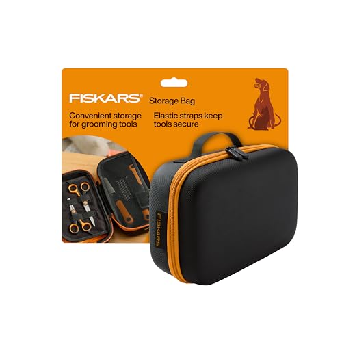 Fiskars Pet Grooming Tool Organizer Case for Dogs and Cats – Storage Bag for Dog Grooming Kits, Travel Case for Clippers, Brushes & Accessories, Compact Protective Design (Tools Not Included)
