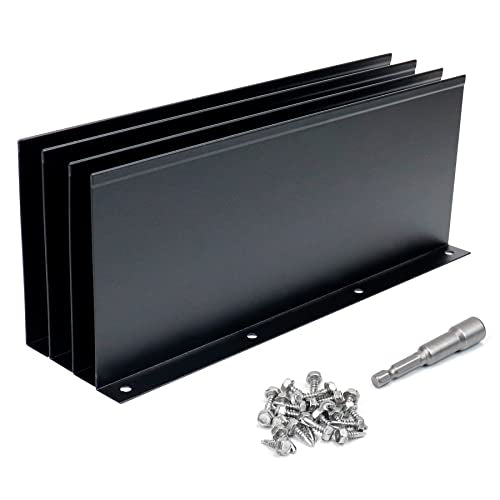 4 Pack Aluminum Gutter Valley Splash Guard,Keep Water from Overshooting The Gutter,for Valley,Corner,or Straight,10 inch Each Piece,Black - color: Black, size: 4 Pack