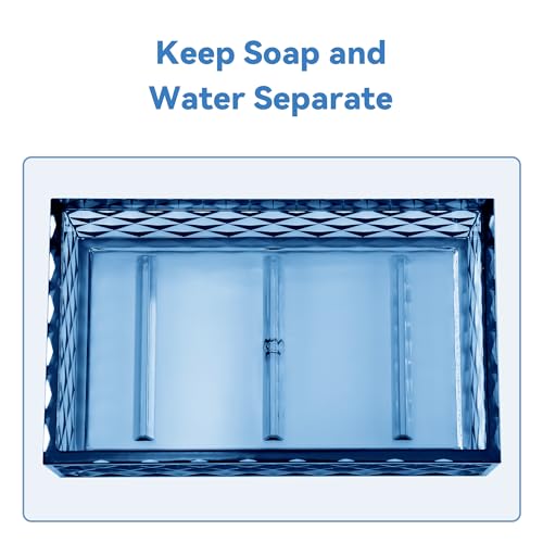 Soap Dish with Decorative Properties. Easy-to-Clean soap Tray Box. Keeps Dry. Prevents Mushy soap in the Shower, Bathroom, and Kitchen