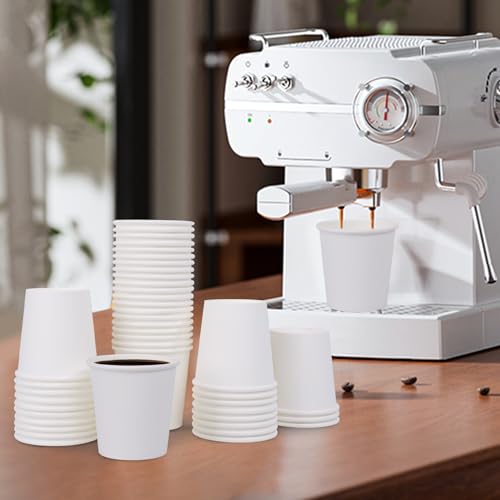 SIUQ 1200 Pack 3 oz Paper Cups, Small Disposable Bathroom Mouthwash Cups, Mini White Paper Espresso Cups 3 Ounce for Parties, Bathroom, Picnics, Travel and Events - color: 1200pack-3oz