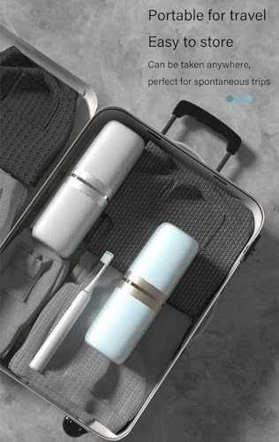 Toothbrush Travel Case Portable Travel Toothbrush Holder, Large Travel Toothbrush Cup for School, Camping, Business Trip, Bathroom, Cruise (White) - color: White