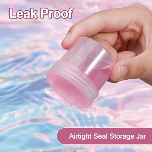 TSA Approved Wide Mouth Travel Size Containers, PP Clear Leak Proof Travel Plastic Jars with Lids for Creams Lotion Cosmetic, Jewelry Beads, Sample, Small Items Storage (1.7 oz, 4 Pcs) - color: Clear, size: 1.7 oz