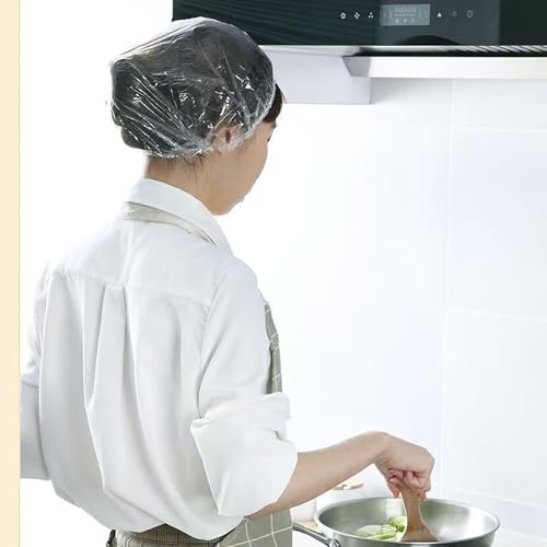 200 PCS Disposable Shower Caps Thickened Waterproof Hair Bath Caps for Women Men Girls Travel Spa Hotel Home Use Salon - Multi-Purpose Elastic Plastic Shower Caps, Essentials Accessories 18.1" (Clear) - color: Clear