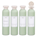 ASEVAT 8.8oz 4Pcs Green Plastic Refillable Travel Shampoo and Conditioner Bottles Plastic Refillable Travel Shampoo Bottles with Flip Cap Shampoo and Conditioner Dispenser - color: Green, size: 8.8oz