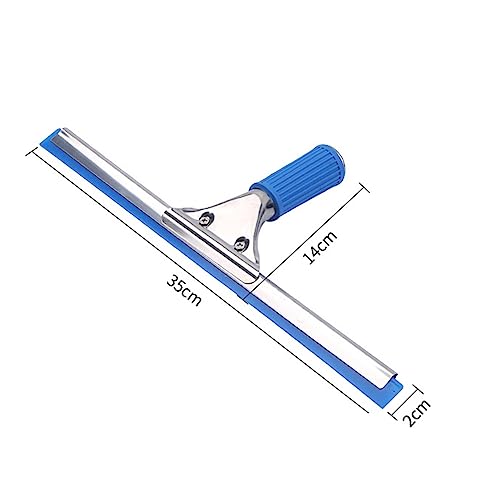 14 inch 35cm Car Windshield Glass Window Squeegee Bathroom Cleaner for Household Mirror Tile Wall Doors Cleaning (14in/35cm, Blue) - color: Blue, size: 14in/35cm