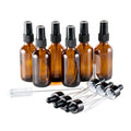 A Bar Above 6-Pack, 2.0-Ounce, Amber Color, with Funnel, Spooly, and Stickers - color: Brown, size: 2oz