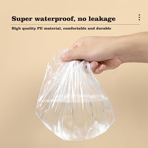 100 PCS Disposable Shower Caps Thickened Waterproof Hair Bath Caps for Women Men Girls Travel Spa Hotel Home Use Salon - Multi-Purpose Elastic Plastic Clear Shower Caps, Essentials Accessories(20.5")