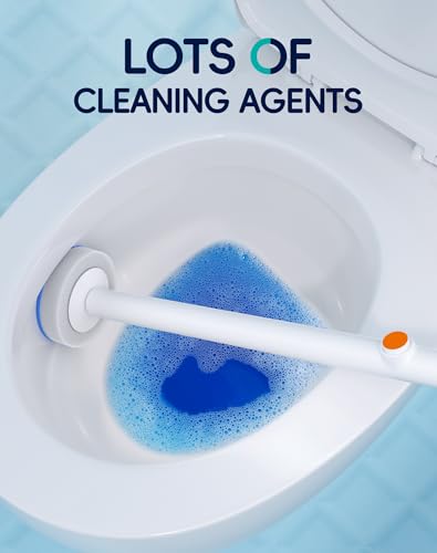 Disposable Toilet Cleaning System - Toilet Wand Kit with 36 High-Performance Refills, Wall Mounted Toilet Brush and Holder for Deep Cleaning Bathroom (Toilet Brush+18 Refills)
