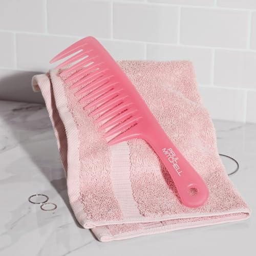 Paul Mitchell Detangler Comb, Wide Tooth Comb Detangles Wet or Dry Hair - color: Guava Pink- 9.62 in.Length (Pack of 1)
