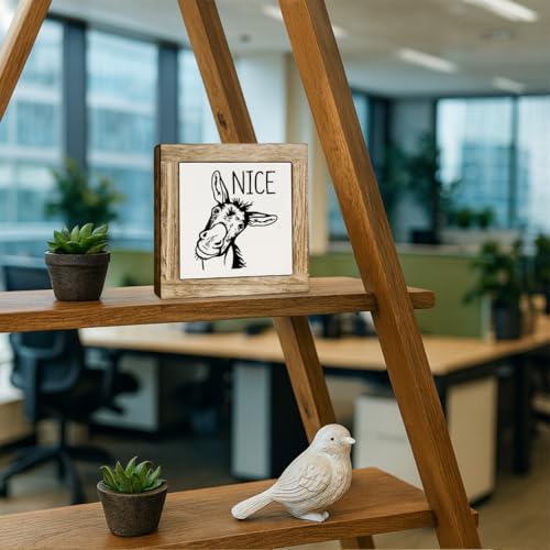 Bathroom Decor, Nice Wooden Box Sign, Funny Toilet Signs, Bathroom Humor Decor, Decorative Wooden Table Sign, Farmhouse Home Office Decoration for Toilet, Restroom Signs 5.9×5.9 inch - color: color22
