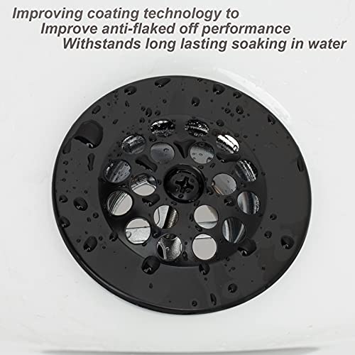 Matte Black Trip Lever Tub Trim Kit Set with Trip Lever Overflow Face Plate, No putty Gasket,Trip Lever Bathtub Drain with Strainer, Overflow and Matching Screws, No putty installation By Artiwell - color: MATT BLACK