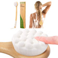 NURENDER Back Brush for Shower, 17.32'' Long Handle Soft Bristles for Sensitive Skin, Effective for Cleansing, Non Slip Grip, Wall Mounted Dry Quickly, Exfoliation Body Scrubber for Men/Women/Elderly - size: 17.32 Inch