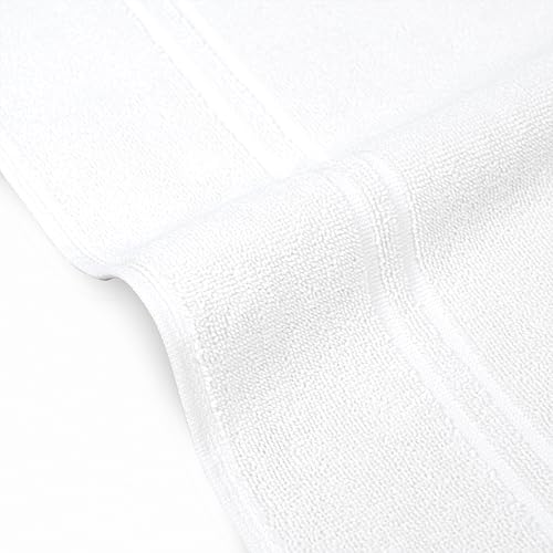 Tens Towels Pack of 2 Bath Mats 100% Cotton, 20 x 32 Inches, Super Absorbent, Hotel Quality Premium Floor Towels, Luxurious, Soft & Quick Dry, Not a Bathroom Rug, White - color: White