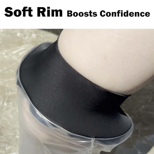 Cast Covers for Shower Leg, Waterproof Cast Cover for Showering, Cast Protector for Shower Adult, Shower Boots for Foot after Surgery, Full Leg, Thigh (Diameter - 7.9") Extra Long - color: Thigh, style: Soft Black