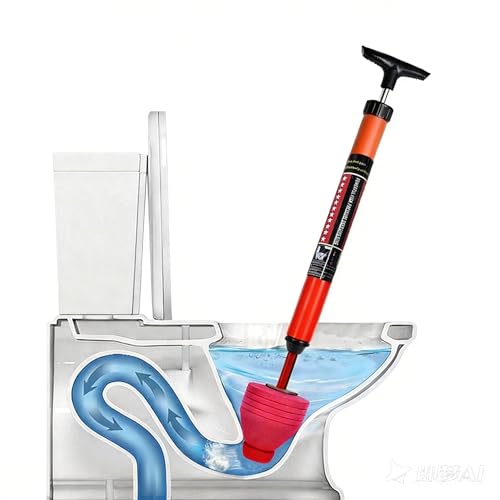 Toilet Plunger,High Pressure Toilet Plunger,Powerful Air Drain Unclogger for Toilet,All Purpose Toilet unclogging Tool for Bathroom - color: Single