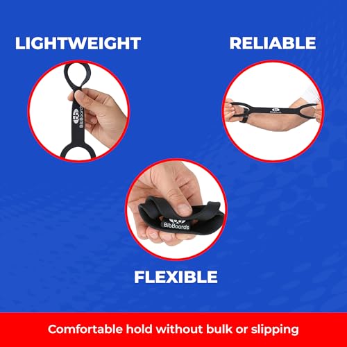 BibBoards Hydro Loop Silicone Water Bottle Band – Hands-Free Carry Strap for Running, Gym & Training | Flexible Water Bottle Holder & Grip Band Fits Most Bottles for Travel & Outdoor Activities - color: Black