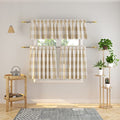 3 Pc Cotton Classic Country Farmhouse Kitchen Window Curtain -Beige & White Buffalo Check Tier & Valance Set, 54" x 18" / 27" x 24" - color: Plaids Beige&white, size: 27"W x 24"L (Pack of 3)