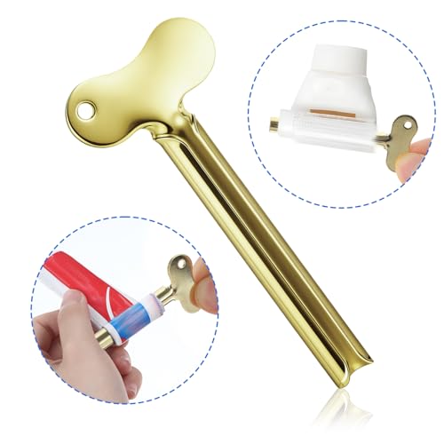 Mabor 3Pcs Toothpaste Tube Squeezer Tool, Metal Toothpaste Key Squeezer | Stainless Steel Roller Tube Wringer Dispenser Tools for Paint Cream Cosmetic Hair Dye