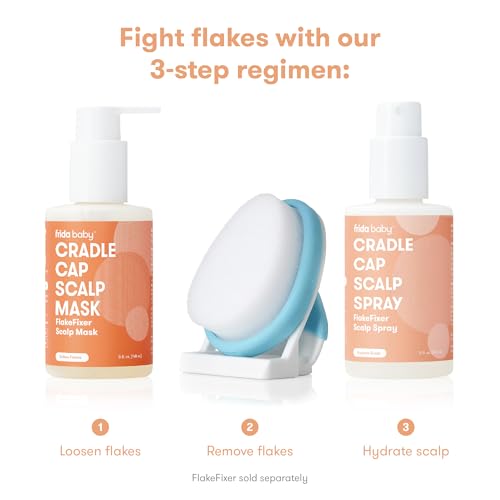 Frida Baby Cradle Cap Treatment, Cradle Cap Shampoo for Babies + Flake Fixer Scalp Spray, Cradle Cap Kit Soothes Baby's Scalp, Prevents Dryness and Flakes - style: Scalp Mask+Spray Duo