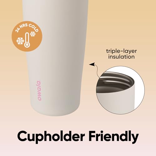 Owala FreeSip Sway Insulated Stainless Steel Water Bottle with Two-Way Spout, Built-In Straw and Bucket Handle, Made for Travel, School, and Sports, 40oz, BPA Free, Leak Proof, Daybreak - color: Daybreak, size: 40 Ounces