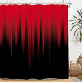 Miyotaa Black Red Modern Shower Curtain Set 60Wx71H Inches Elagant Adult Men Gothic Cool Simple Contemporary Polyester Waterproof Bathroom Curtain with 12 Hooks - color: Black Red Modern, size: 60"W x 71"L (Pack of 1)