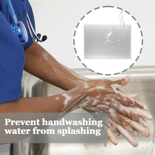 2 Pcs Stainless Steel Side Splash Guard for Sink, Wall Mount Guard with Screws, Commercial Restaurant Hand Sink and Compartment Prep Sink, Kitchen Sink Splash Protector Supply(16 x 12 Inch)