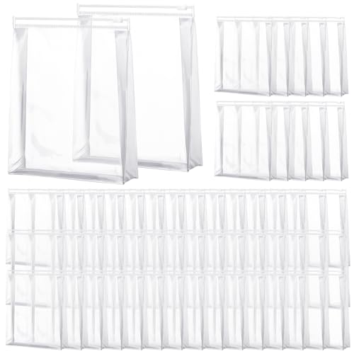 Xuniea 100 Pcs Mini Clear Makeup Bag PVC Small Travel Toiletry Organizer Pouches Bulk Waterproof Transparent Plastic Cosmetic Bag with Zipper for Women Men Travel(5.1'') - size: 5.1''