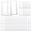 Xuniea 100 Pcs Mini Clear Makeup Bag PVC Small Travel Toiletry Organizer Pouches Bulk Waterproof Transparent Plastic Cosmetic Bag with Zipper for Women Men Travel(5.1'') - size: 5.1''